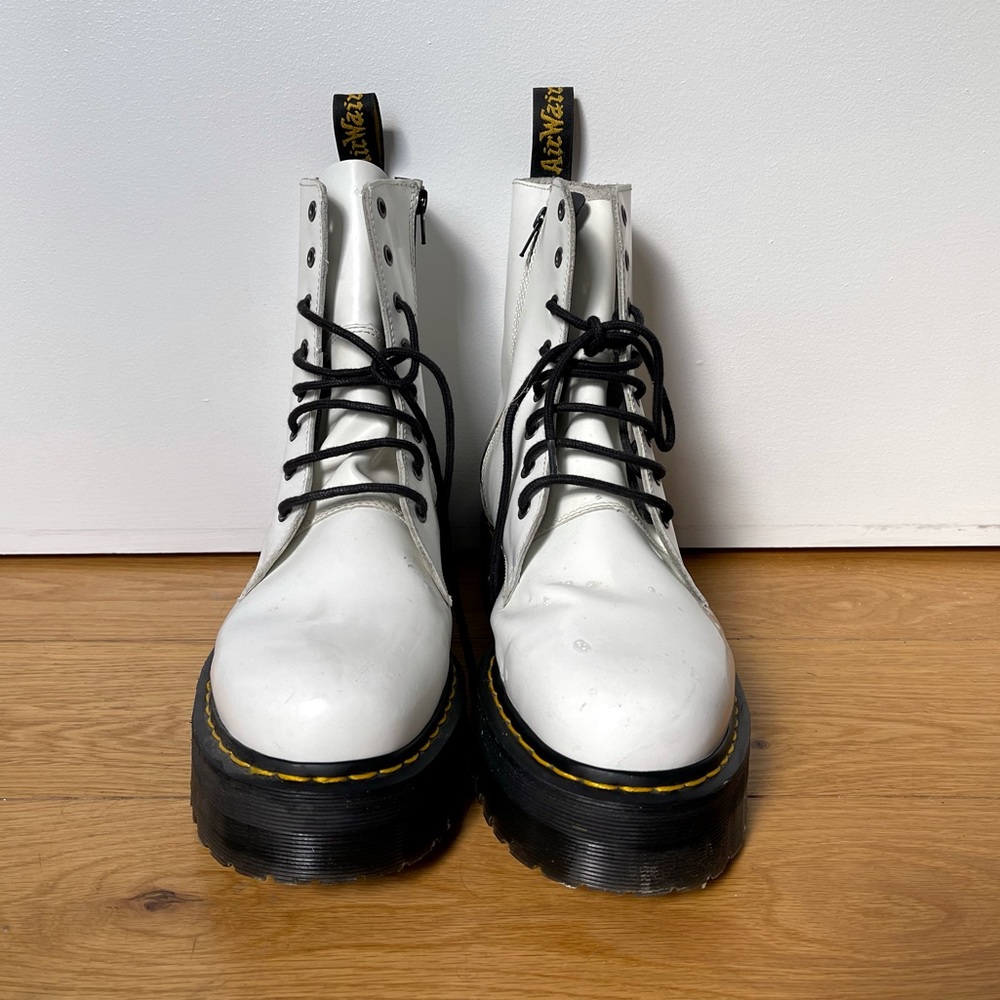 Dr Martens Jadon Platform White Boots